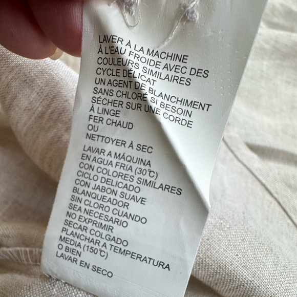 Cubavera Shirt Men Medium Off White 100%‎ Linen Classic Solid Relax Beach Summer - Picture 14 of 14